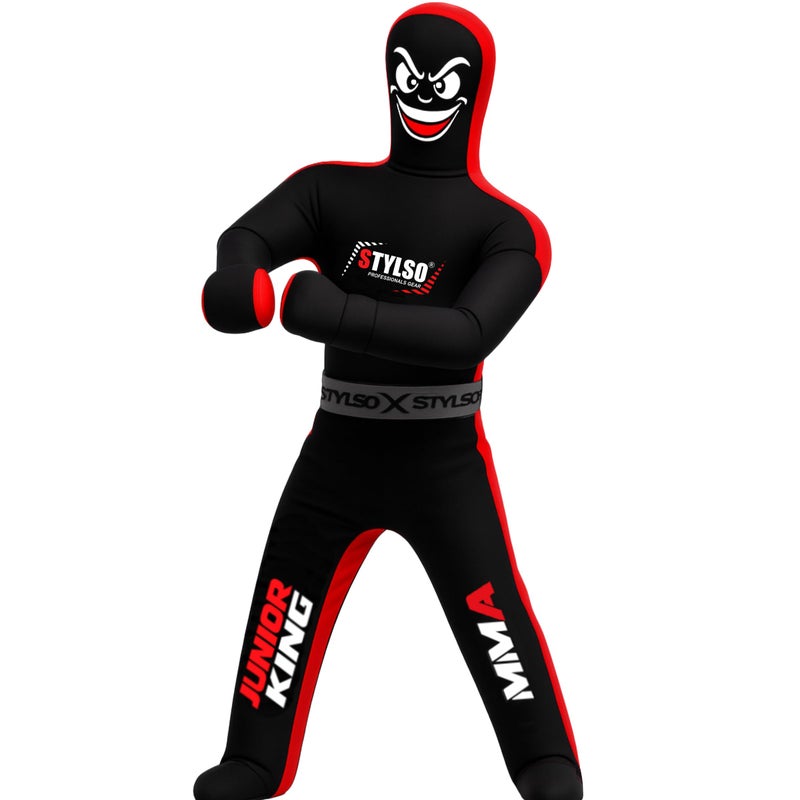 Stylso Un-Filled Wrestling Dummy for Kids â€“ Youth Grappling Dummies BJJ, MMA, Jiu Jitsu & Judo Training Partner â€“ Durable Martial Arts Practice Buddy (Black, 4ft / 48 Inches) - Image 1